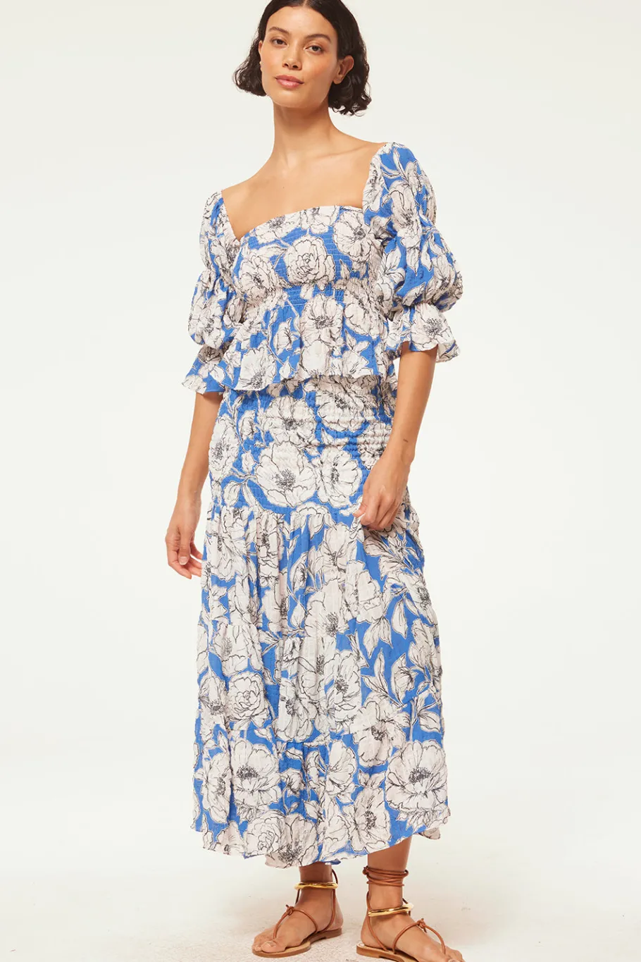 MISA Los Angeles Wedding Guest|Misa Classics>LOLA CONVERTIBLE Gardeniacrinkle