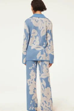 MISA Los Angeles Knits|Matching Sets>LORCA TOP Bluehibiscusflora