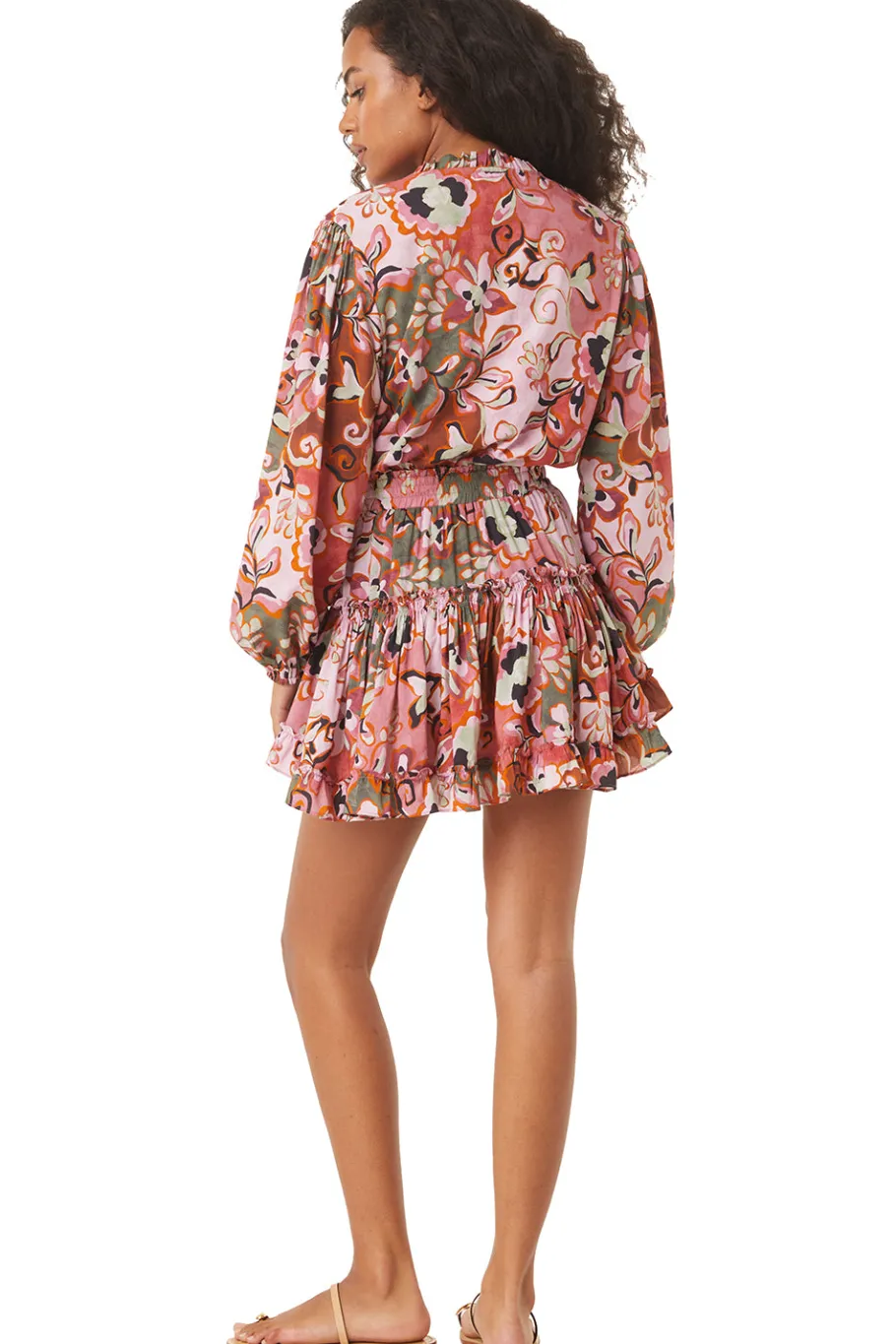 MISA Los Angeles Honeymoon|Long-sleeve>LORENA DRESS Resortbatikcottonrayon