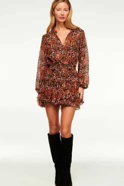 MISA Los Angeles Long-sleeve|Misa Classics>LORENA DRESS Autumnflora