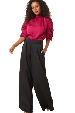 MISA Los Angeles Tops>LUELLA TOP Fuchsiasatin