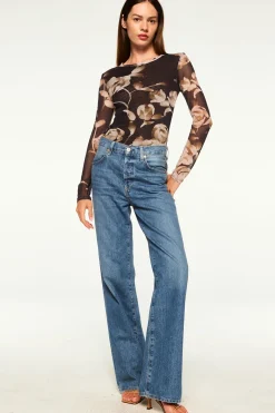 MISA Los Angeles Jersey & Mesh|Jersey & Mesh>LULA TOP Fadedrosemesh
