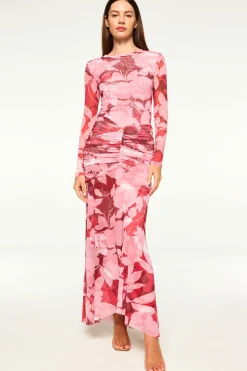 MISA Los Angeles Matching Sets|Jersey & Mesh>LULA TOP Florarosadamesh
