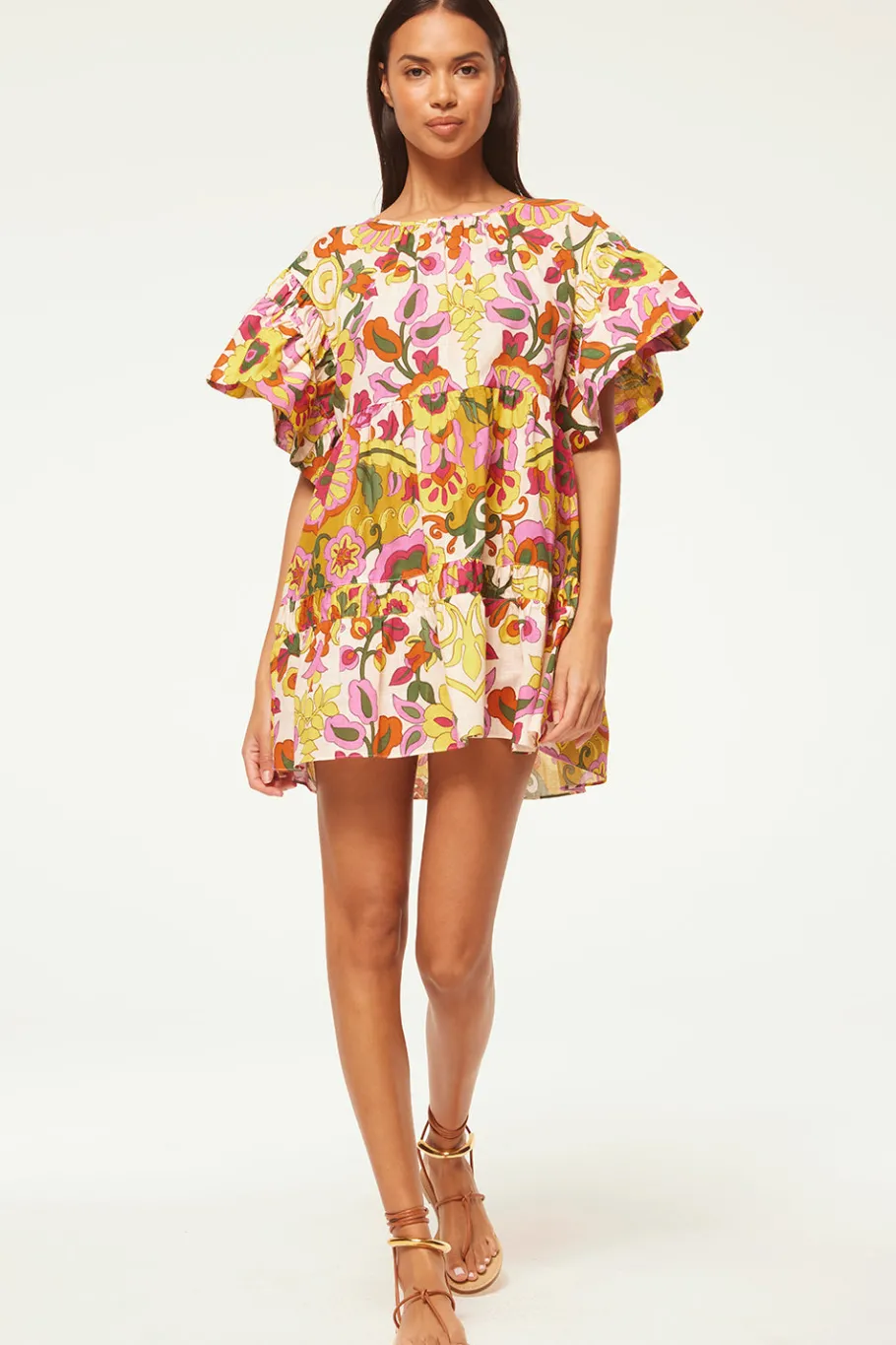 MISA Los Angeles Mini|Dresses>MABEL DRESS Floralcorsicamulti