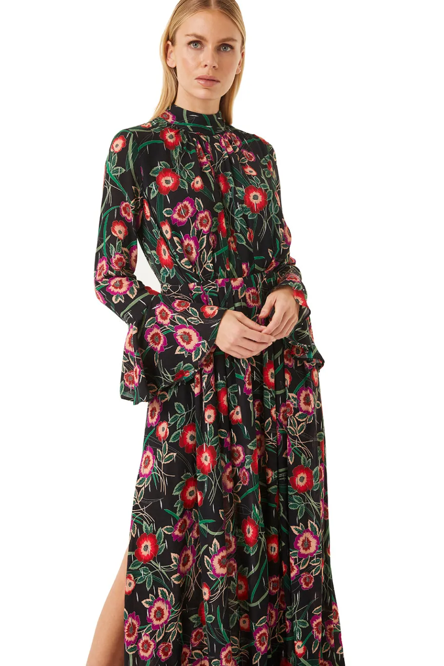 MISA Los Angeles Wedding Guest|Long-sleeve>MAJA DRESS Anemoneawe