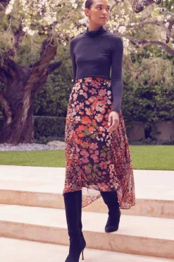 MISA Los Angeles Matching Sets|Skirts & Shorts>MARAL SKIRT Autumnfloramix