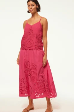MISA Los Angeles Honeymoon|Matching Sets>MARCELA TOP Pinkeyelet