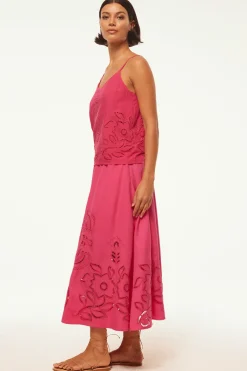 MISA Los Angeles Honeymoon|Matching Sets>MARCELA TOP Pinkeyelet