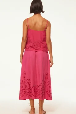MISA Los Angeles Honeymoon|Matching Sets>MARCELA TOP Pinkeyelet