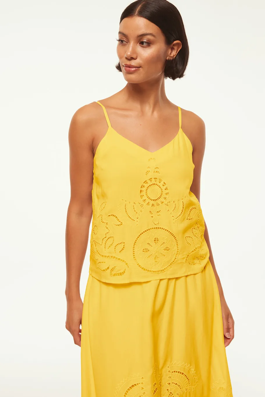 MISA Los Angeles Honeymoon|Matching Sets>MARCELA TOP Canaryeyelet