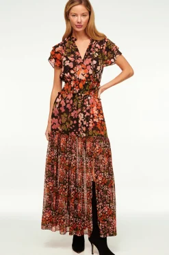 MISA Los Angeles Wedding Guest|Maxi>MARIBAR DRESS Autumnfloramix