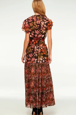 MISA Los Angeles Wedding Guest|Maxi>MARIBAR DRESS Autumnfloramix
