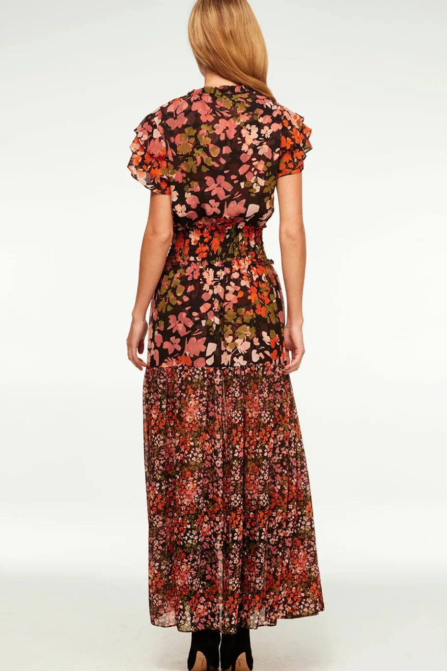 MISA Los Angeles Wedding Guest|Maxi>MARIBAR DRESS Autumnfloramix