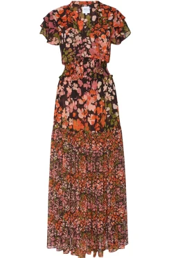 MISA Los Angeles Wedding Guest|Maxi>MARIBAR DRESS Autumnfloramix