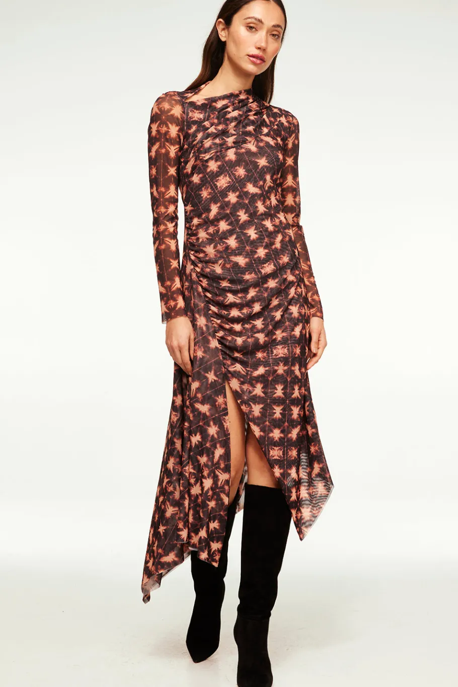 MISA Los Angeles Wedding Guest|Jersey & Mesh>MARINA DRESS Angelglow