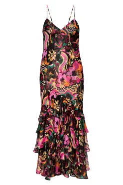 MISA Los Angeles Wedding Guest|Misa Classics>MARISA DRESS Floragroovechiffon