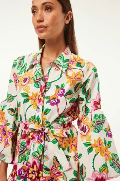MISA Los Angeles Long-sleeve|Misa Classics>MARTINA DRESS Floraexoticapoplin