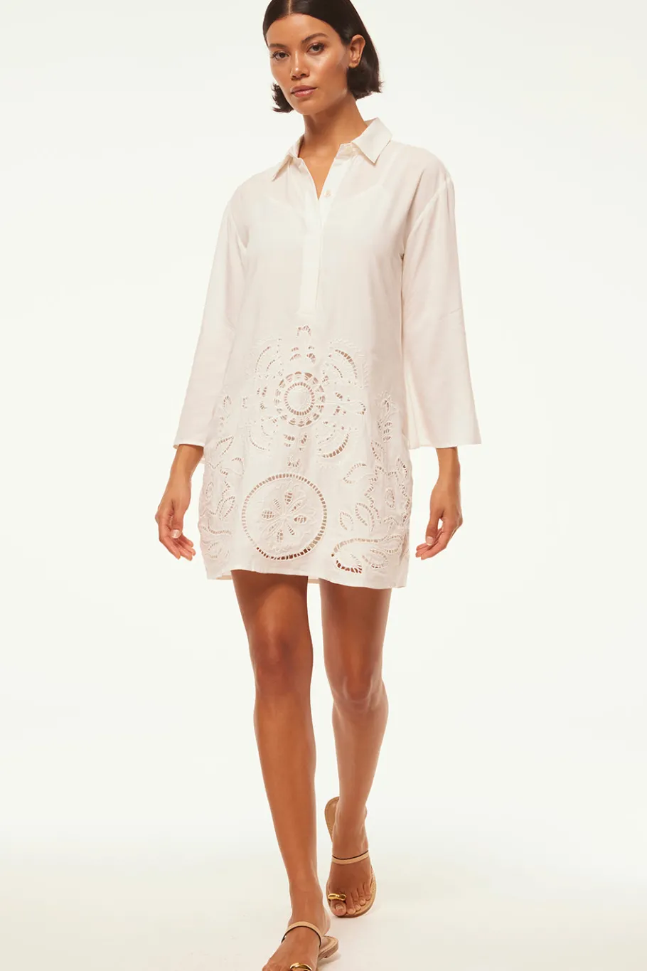 MISA Los Angeles Honeymoon|Classic White>MATIAS DRESS Whiteeyelet