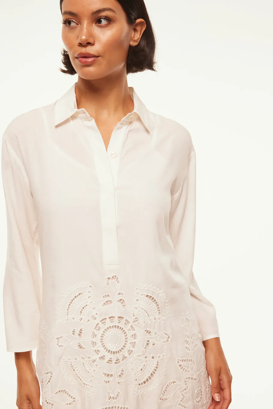 MISA Los Angeles Honeymoon|Classic White>MATIAS DRESS Whiteeyelet