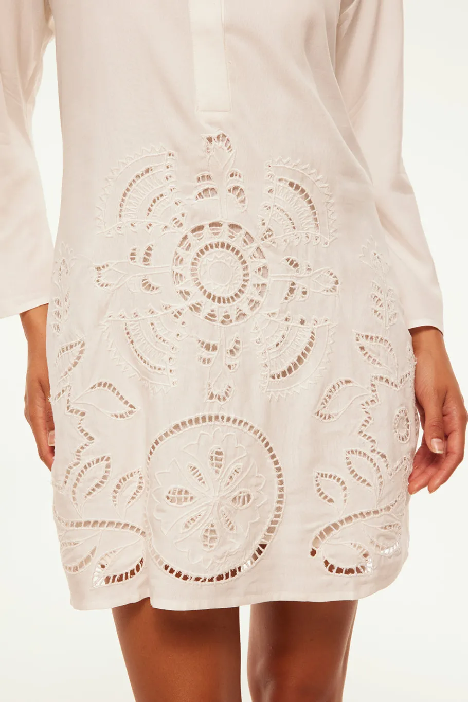 MISA Los Angeles Honeymoon|Classic White>MATIAS DRESS Whiteeyelet