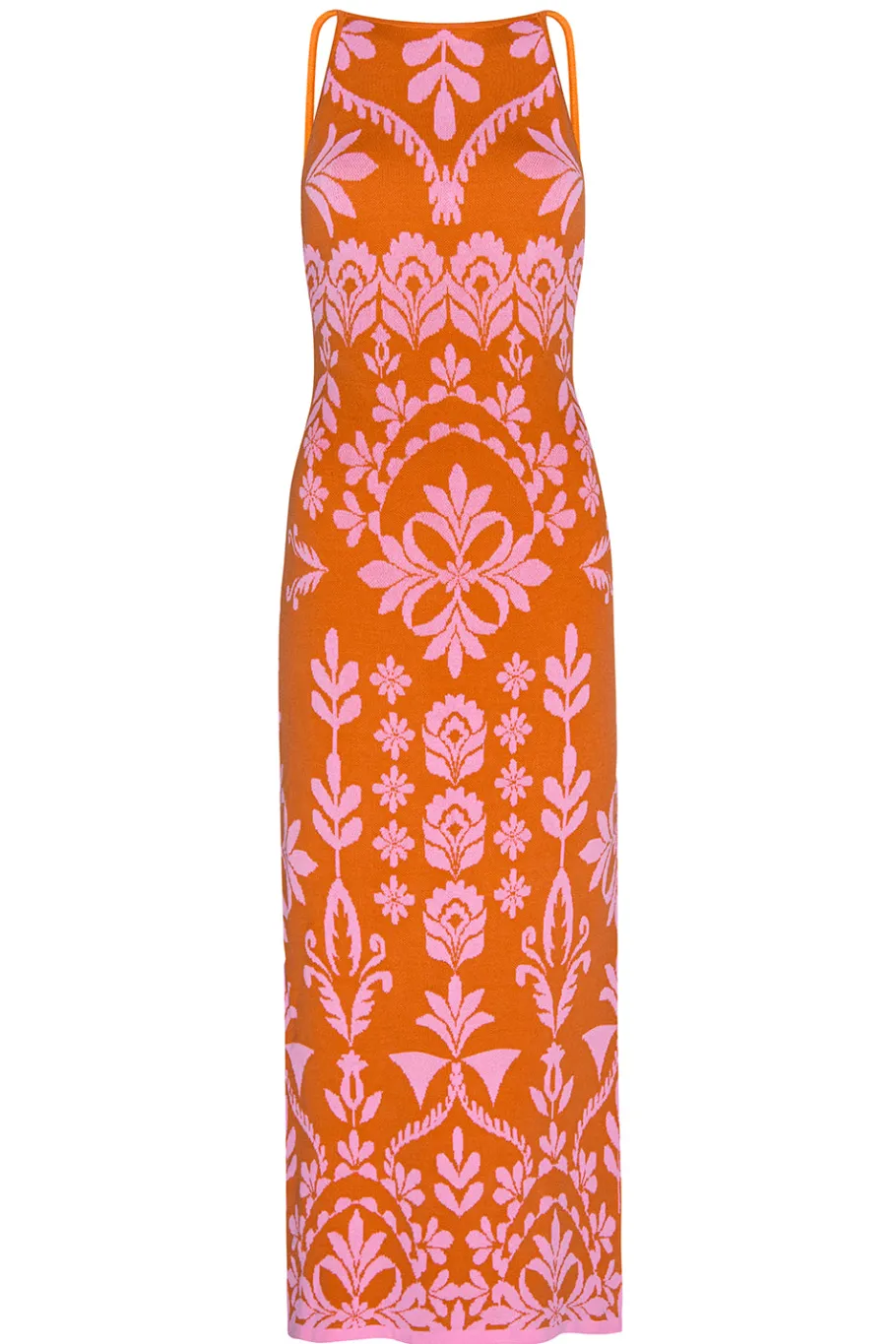 MISA Los Angeles Knit|Midi>MIRA DRESS Pinkflorasantiago