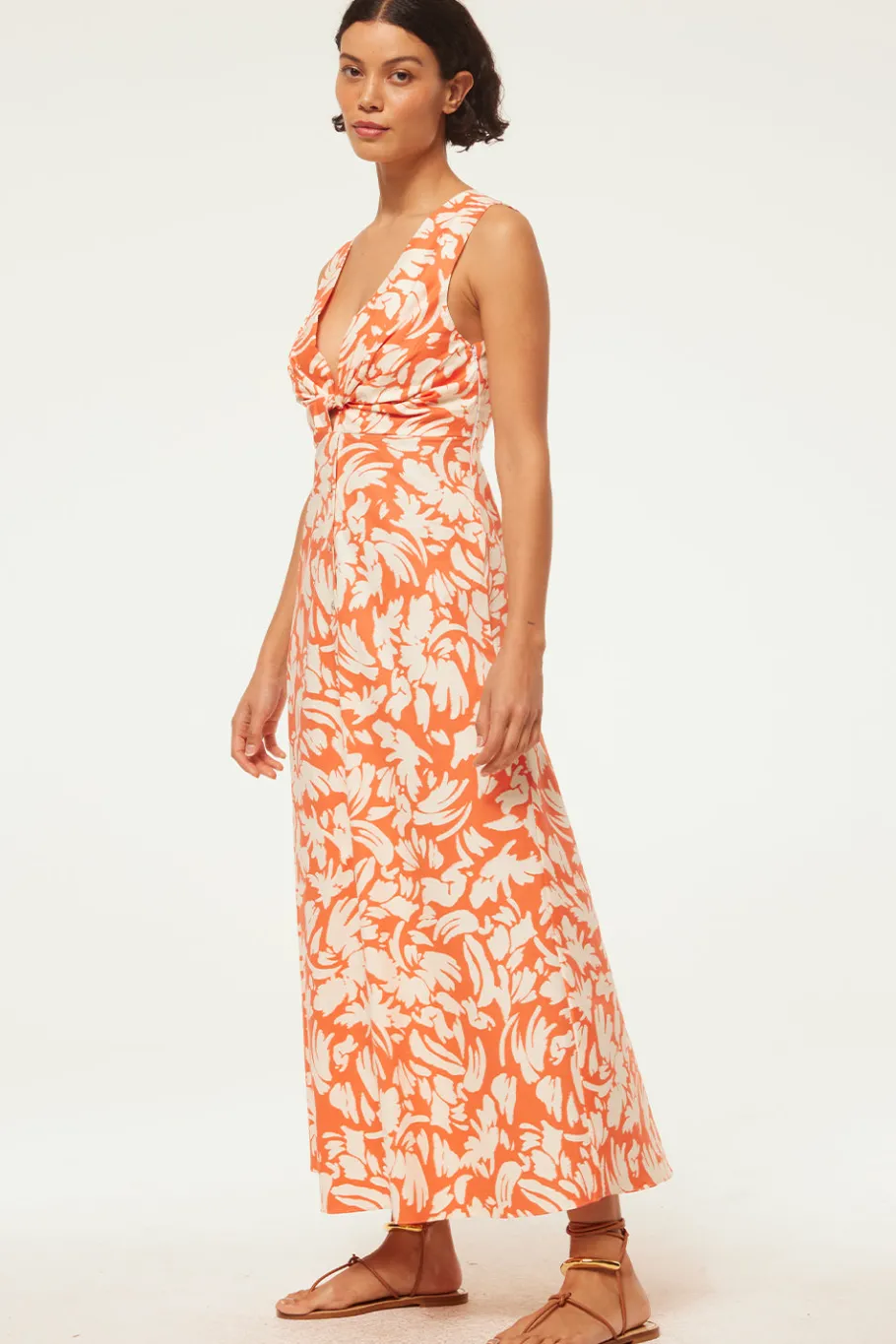 MISA Los Angeles Maxi|Dresses>NAJAH DRESS Patmostangerine