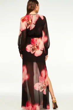 MISA Los Angeles Wedding Guest|Long-sleeve>NAOMI DRESS Midnightorchidchiffon