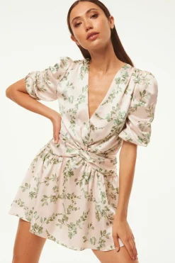 MISA Los Angeles Honeymoon|Engagement Party>NARCISSA DRESS Whitesagebotanicasatin