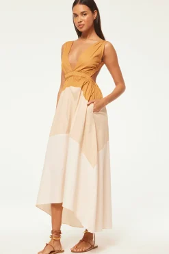 MISA Los Angeles Maxi|Dresses>NIA DRESS Stretchpoplinmix