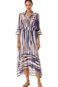 MISA Los Angeles Misa Classics|Midi>OFELIA DRESS Stripedinstinct
