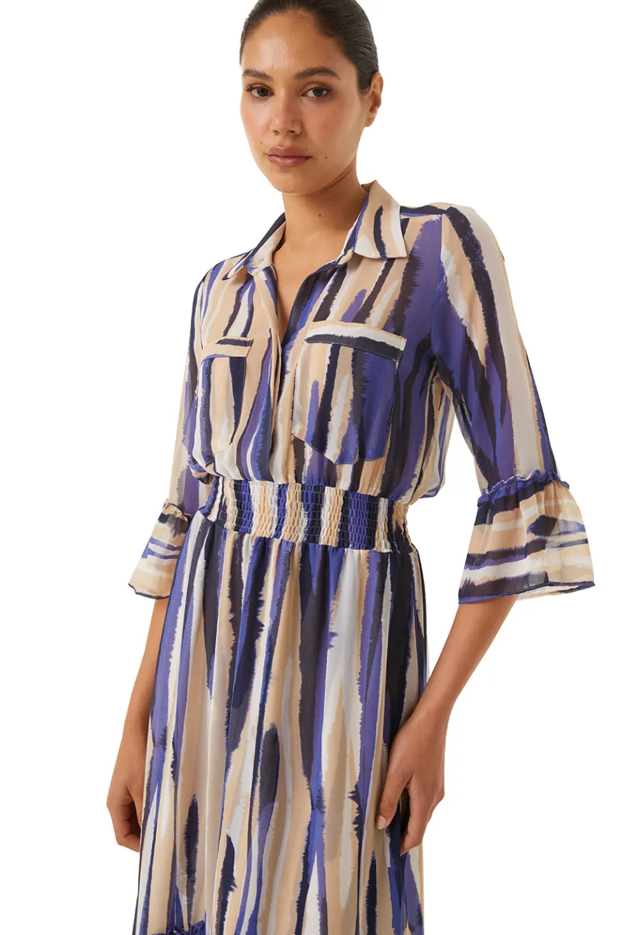 MISA Los Angeles Misa Classics|Midi>OFELIA DRESS Stripedinstinct