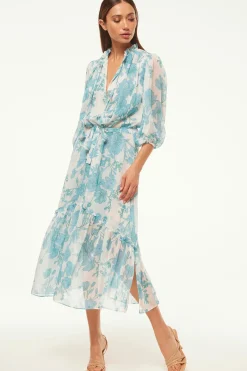 MISA Los Angeles Engagement Party|Misa Classics>OLIVIA DRESS Turquoiseflorachiffon