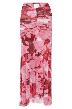 MISA Los Angeles Matching Sets|Jersey & Mesh>OLLIE SKIRT Florarosadamesh