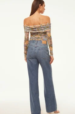 MISA Los Angeles Tops>ORELLA BODYSUIT Dolcevitakaleidoscope