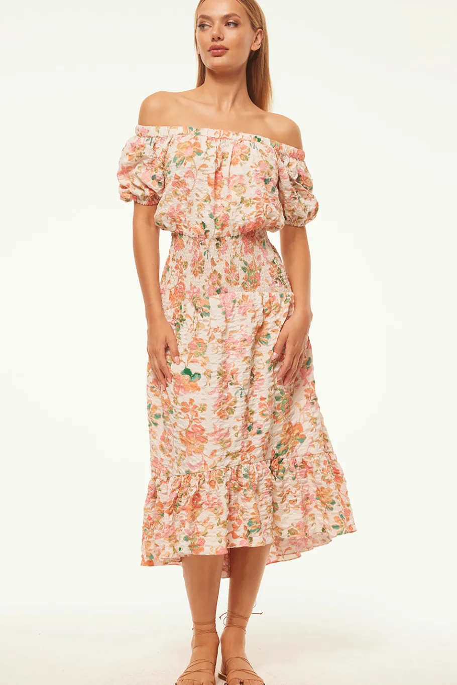 MISA Los Angeles Wedding Guest|Engagement Party>PAOLA DRESS Persimmoncrinkle