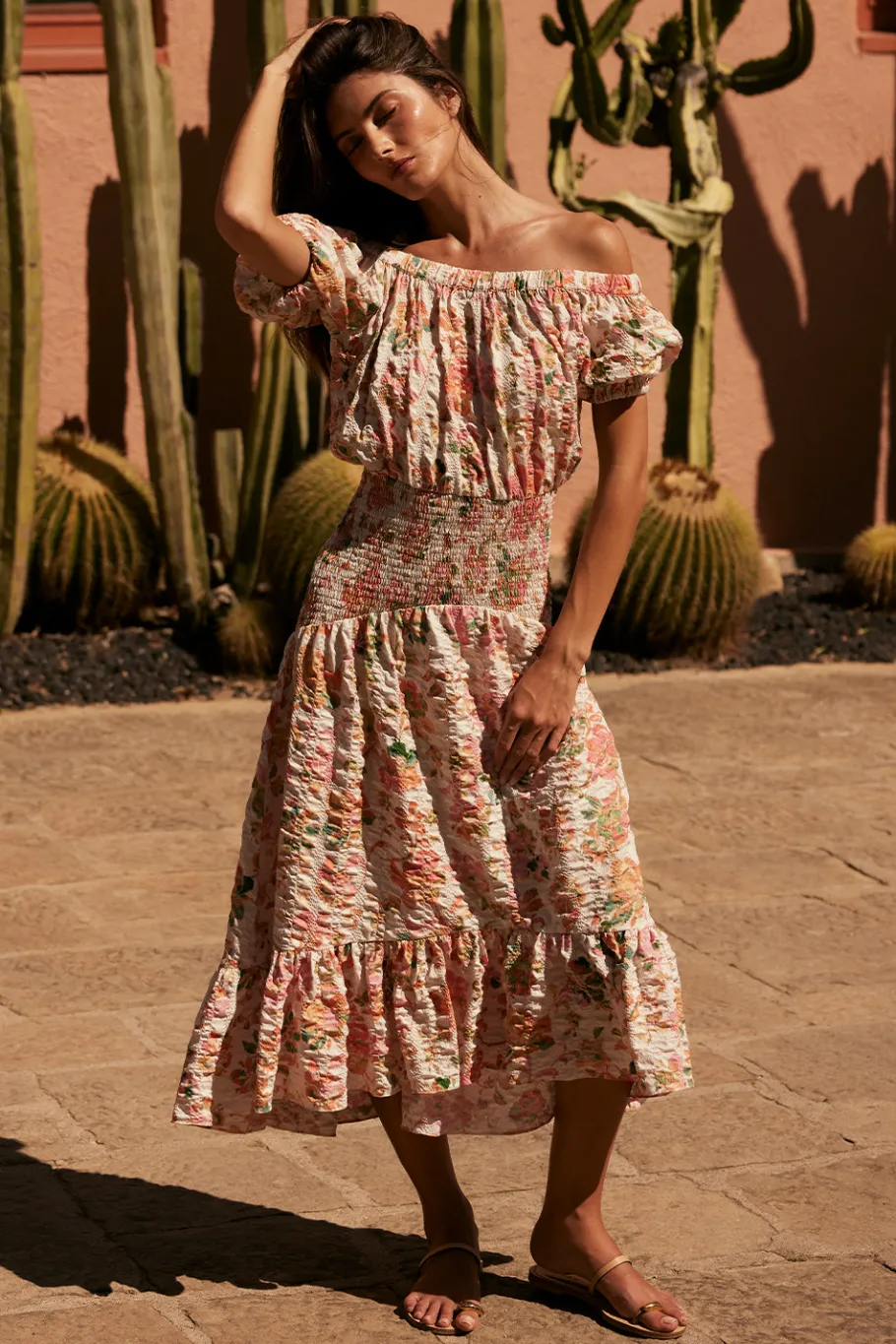MISA Los Angeles Wedding Guest|Engagement Party>PAOLA DRESS Persimmoncrinkle