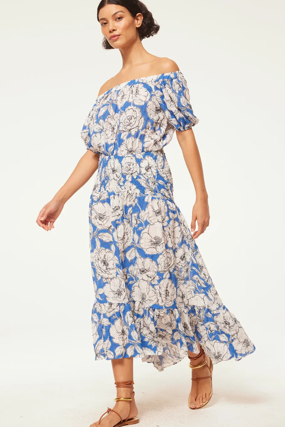 MISA Los Angeles Wedding Guest|Misa Classics>PAOLA DRESS Gardeniacrinkle