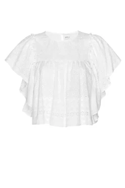 MISA Los Angeles Classic White|Tops>PENELOPE TOP Whiteeyelet