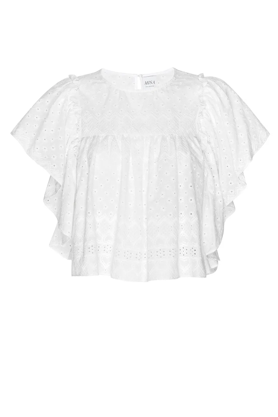 MISA Los Angeles Classic White|Tops>PENELOPE TOP Whiteeyelet