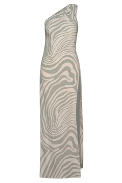 MISA Los Angeles Honeymoon|Maxi>PERSEPHONE DRESS Abstractzebra