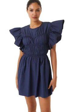 MISA Los Angeles Mini|Dresses>RADHA DRESS Midnightbluepoplin