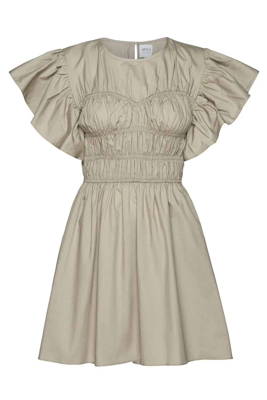 MISA Los Angeles Mini|Dresses>RADHA DRESS Sandsolidpoplin