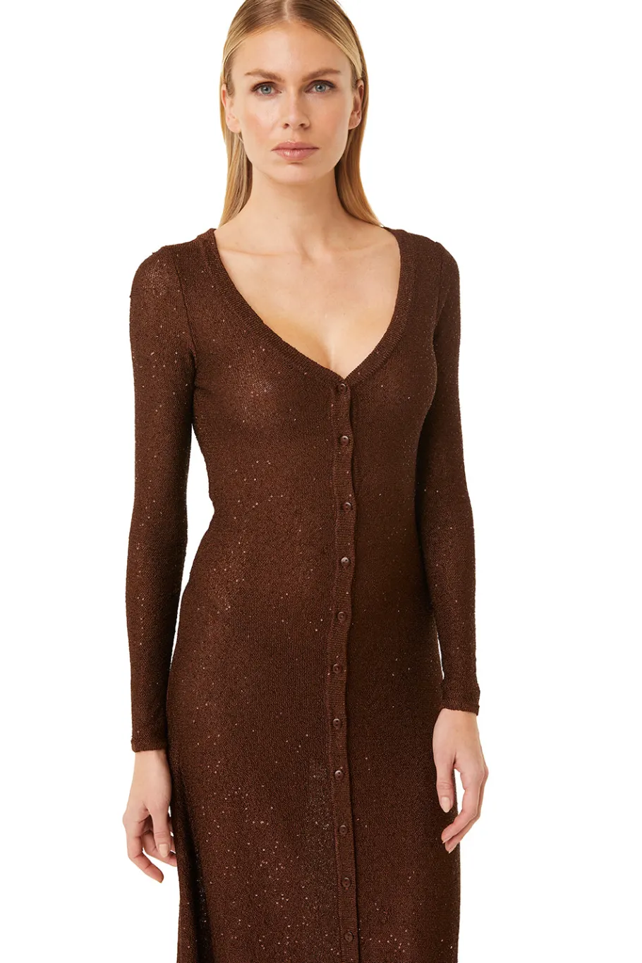 MISA Los Angeles Knit|Long-sleeve>RAFAEL CARDIGAN Chocolateshimmer