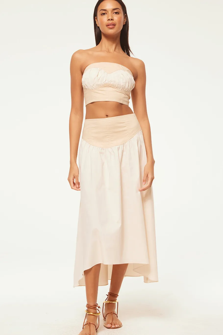 MISA Los Angeles Matching Sets|Skirts & Shorts>RAMESH SKIRT Ivorylinenmix