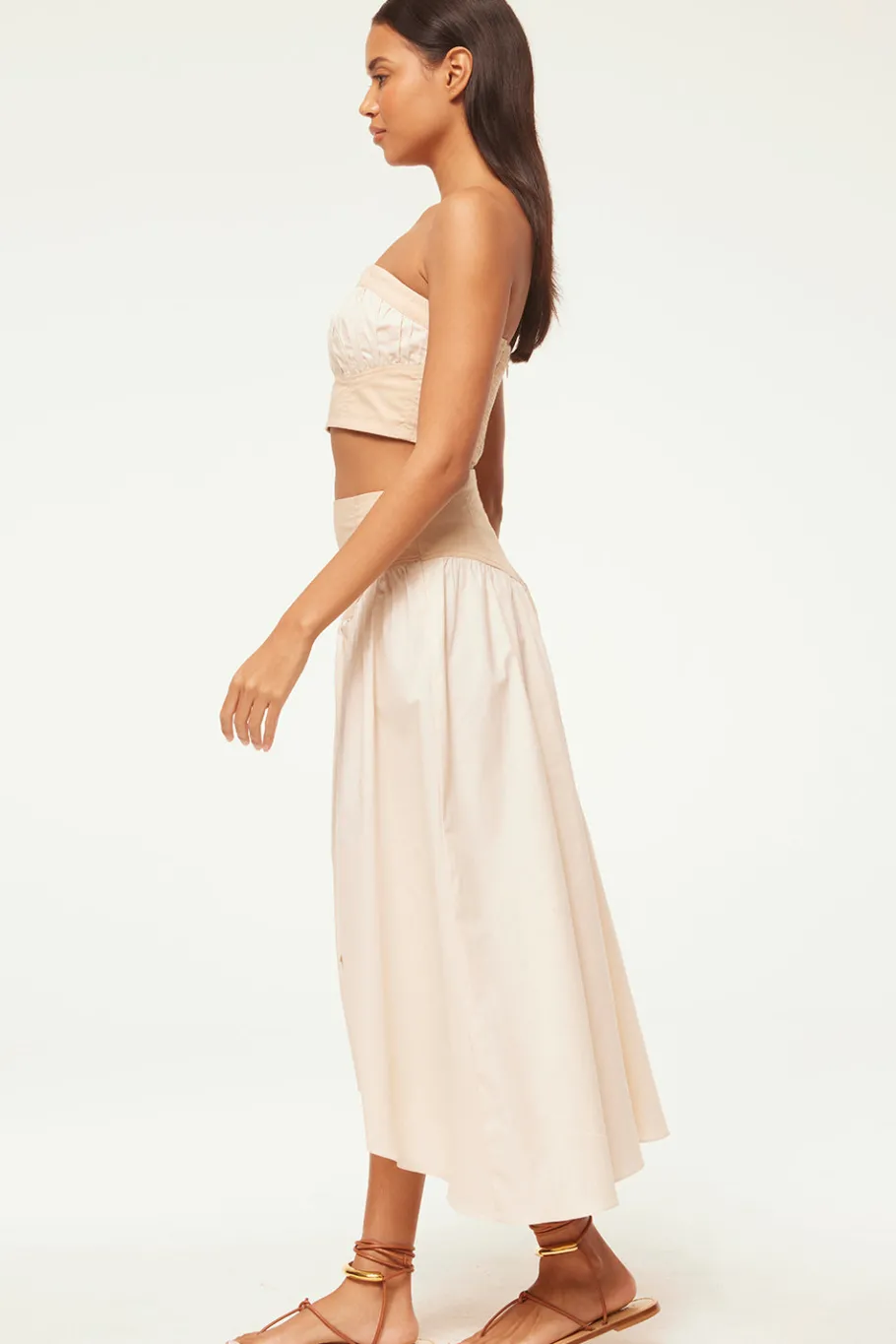 MISA Los Angeles Matching Sets|Skirts & Shorts>RAMESH SKIRT Ivorylinenmix