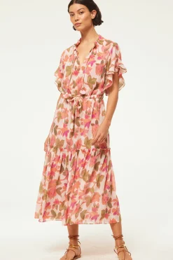 MISA Los Angeles Misa Classics|Midi>RANJANA DRESS Sonoranflorachiffon