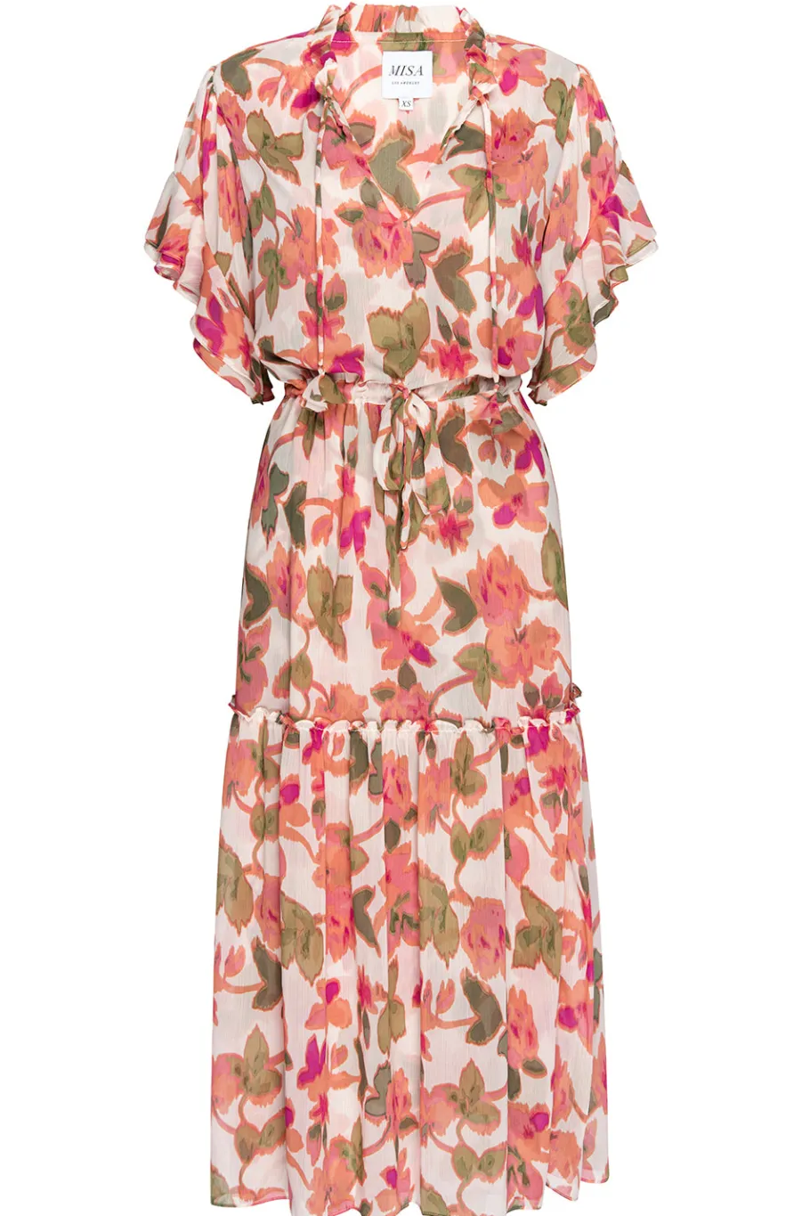 MISA Los Angeles Misa Classics|Midi>RANJANA DRESS Sonoranflorachiffon