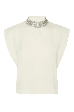 MISA Los Angeles Matching Sets|Tops>RILEY TOP Ivorysatin