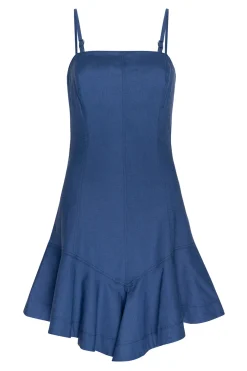 MISA Los Angeles Mini|Dresses>RITA DRESS Bluelinen