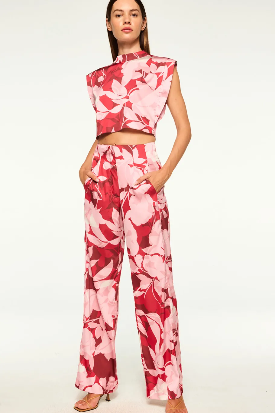 MISA Los Angeles Matching Sets|Pants>RITA PANT Florarosadasatin